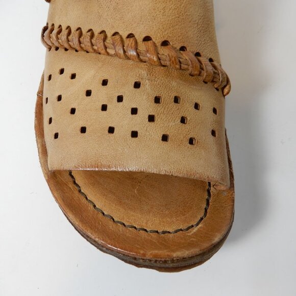A.S.98 Reign Boho Flat Sandals Size 37 6.5 7 Camel Brown Leather NEW $250 - Picture 13 of 14